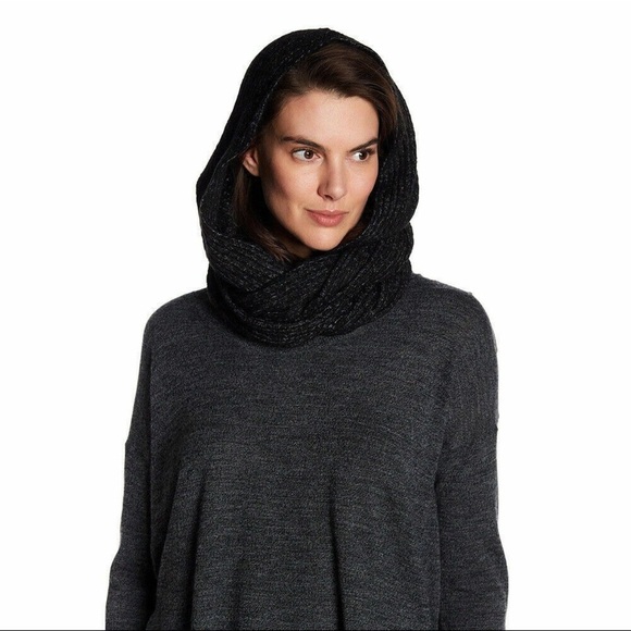 Free People Hooded Rib Knit Infinity Wrap Scarf NWT - Picture 3 of 10
